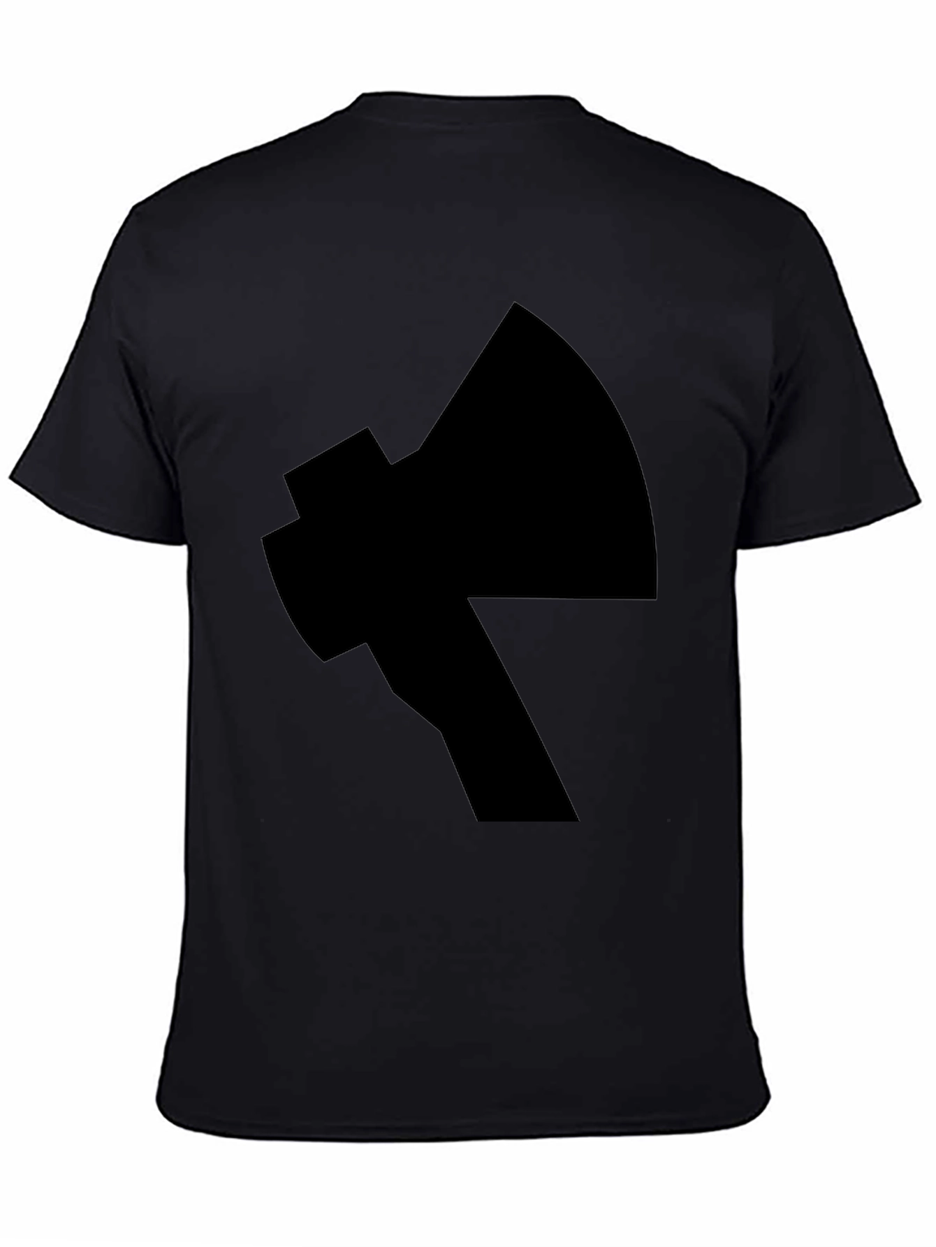 Black Axe Graphic Print Black T-Shirt view 4