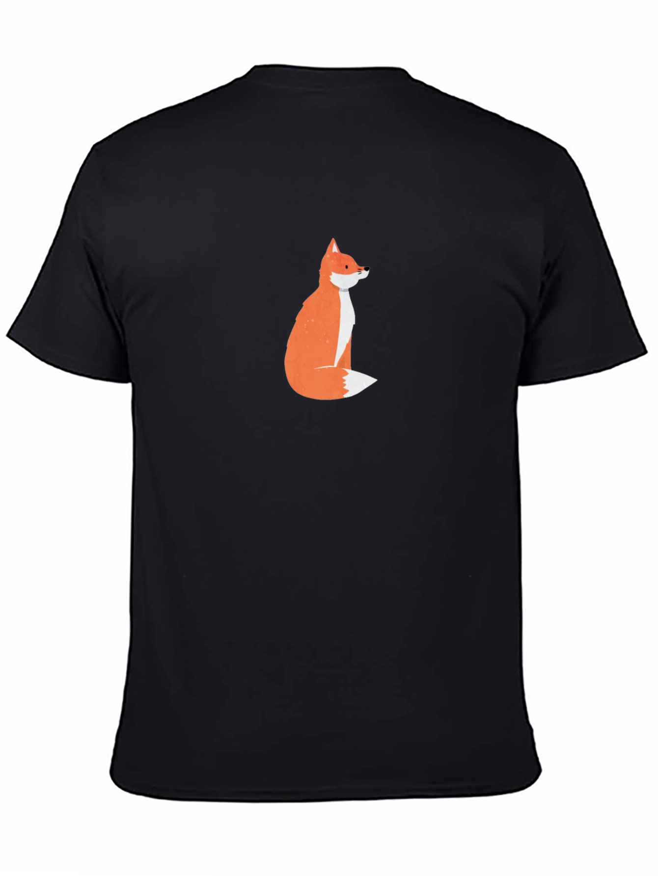 Black Fox Graphic Black Cotton T-Shirt view 4