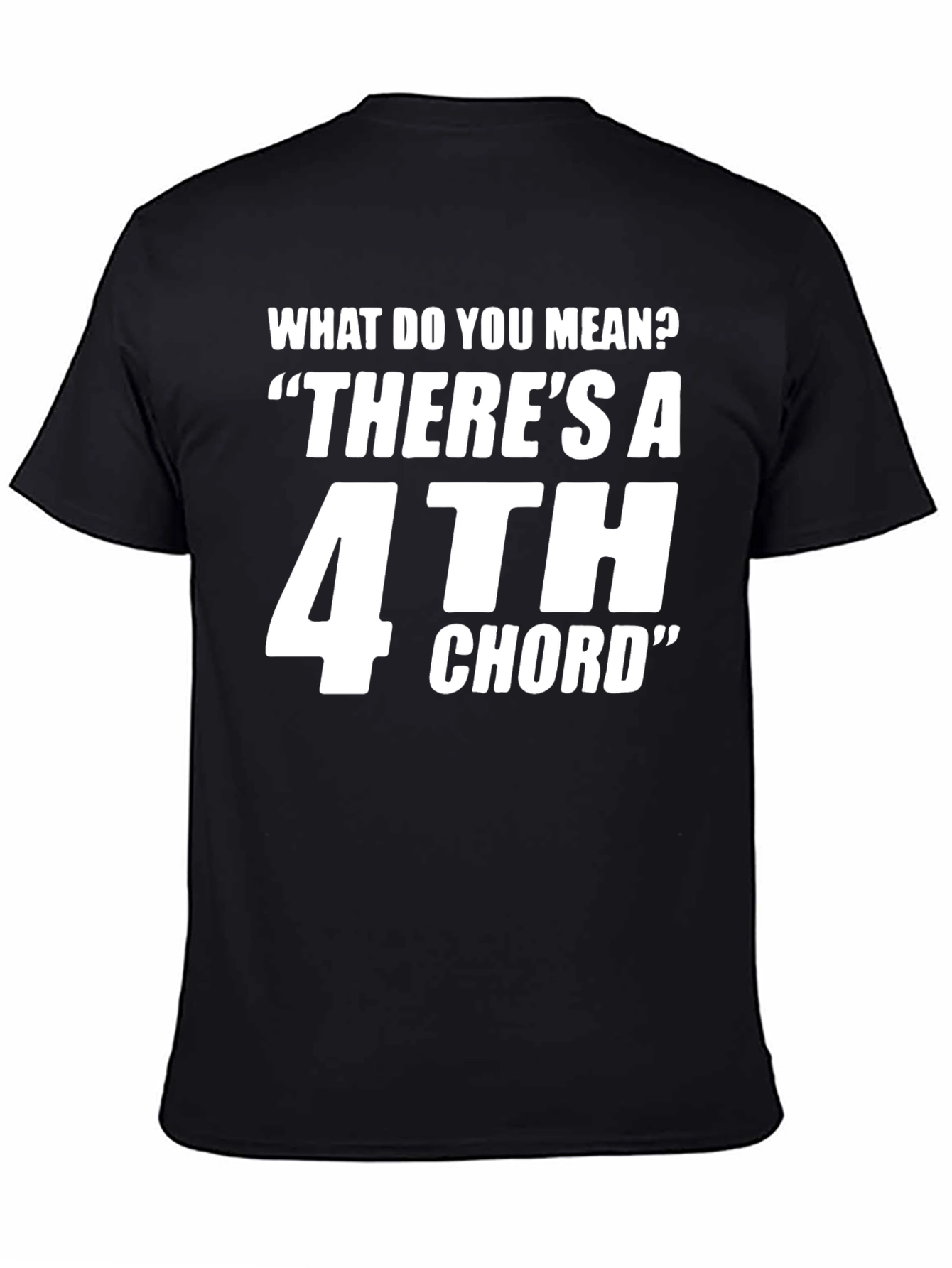 Black 4th Chord Musician T-Shirt - Black view 4