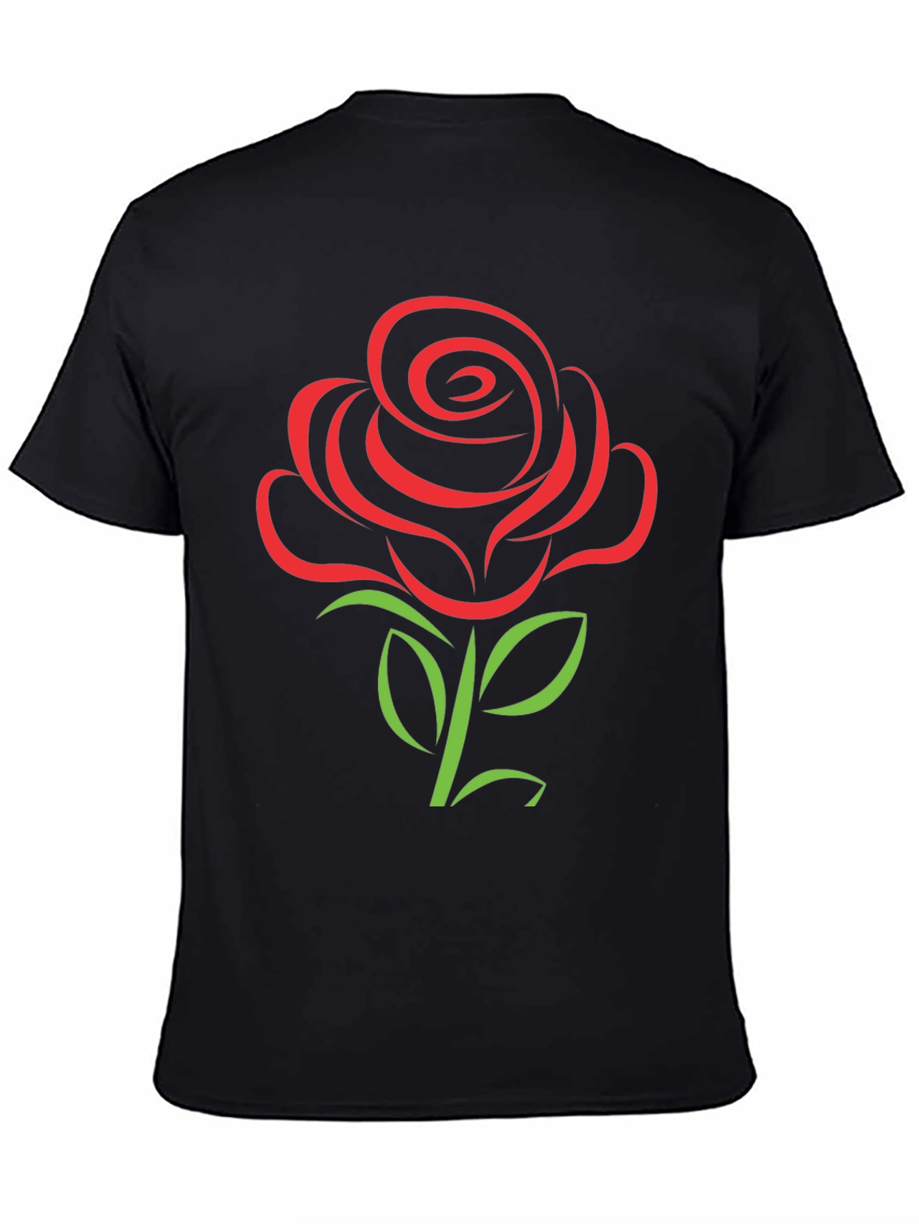 Black Rose Graphic Tee - Black Short Sleeve T-Shirt view 4