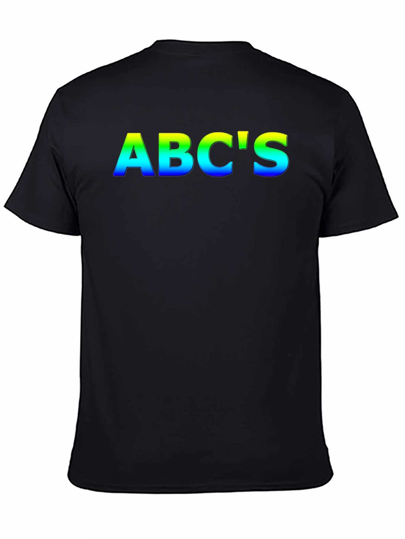 Black Rainbow ABC's Black T-Shirt view 4