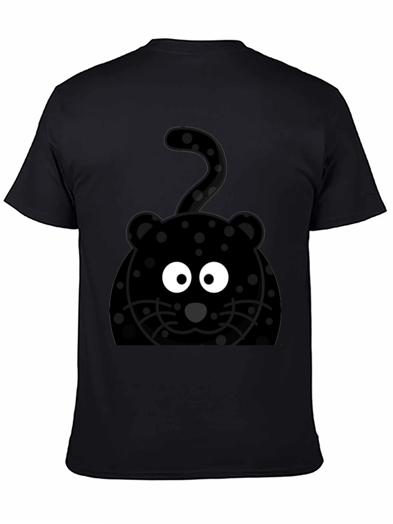 Black Fun Black Cat T-Shirt - Whimsical Design view 4