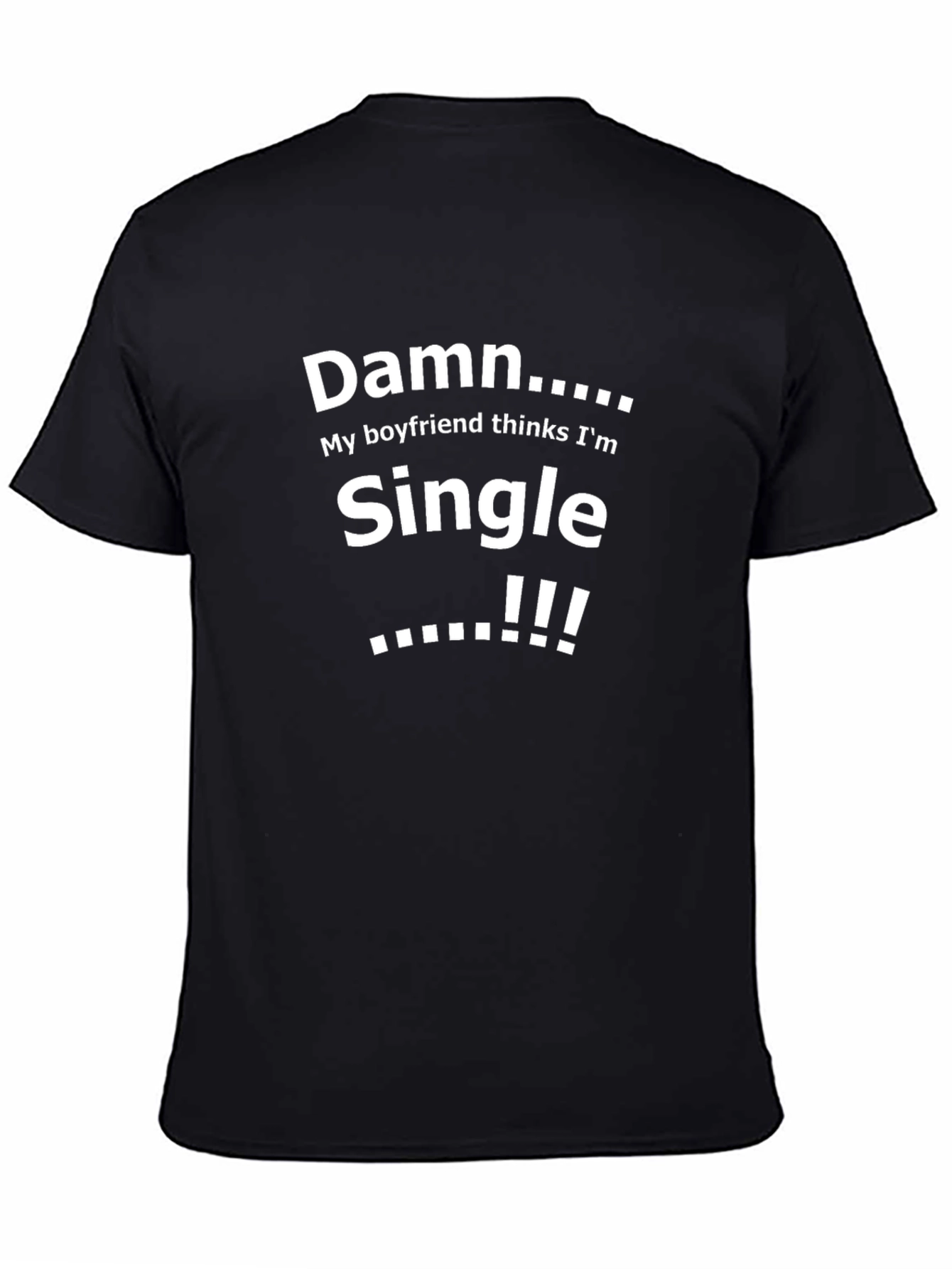 Black Funny Single Awareness Graphic Tee view 4