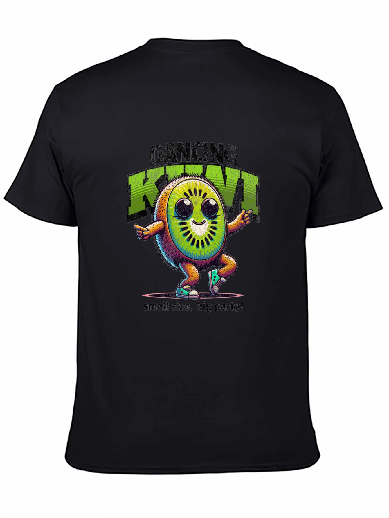 Black Dancing Kiwi Graphic Tee - Small Size, Big Party! view 4