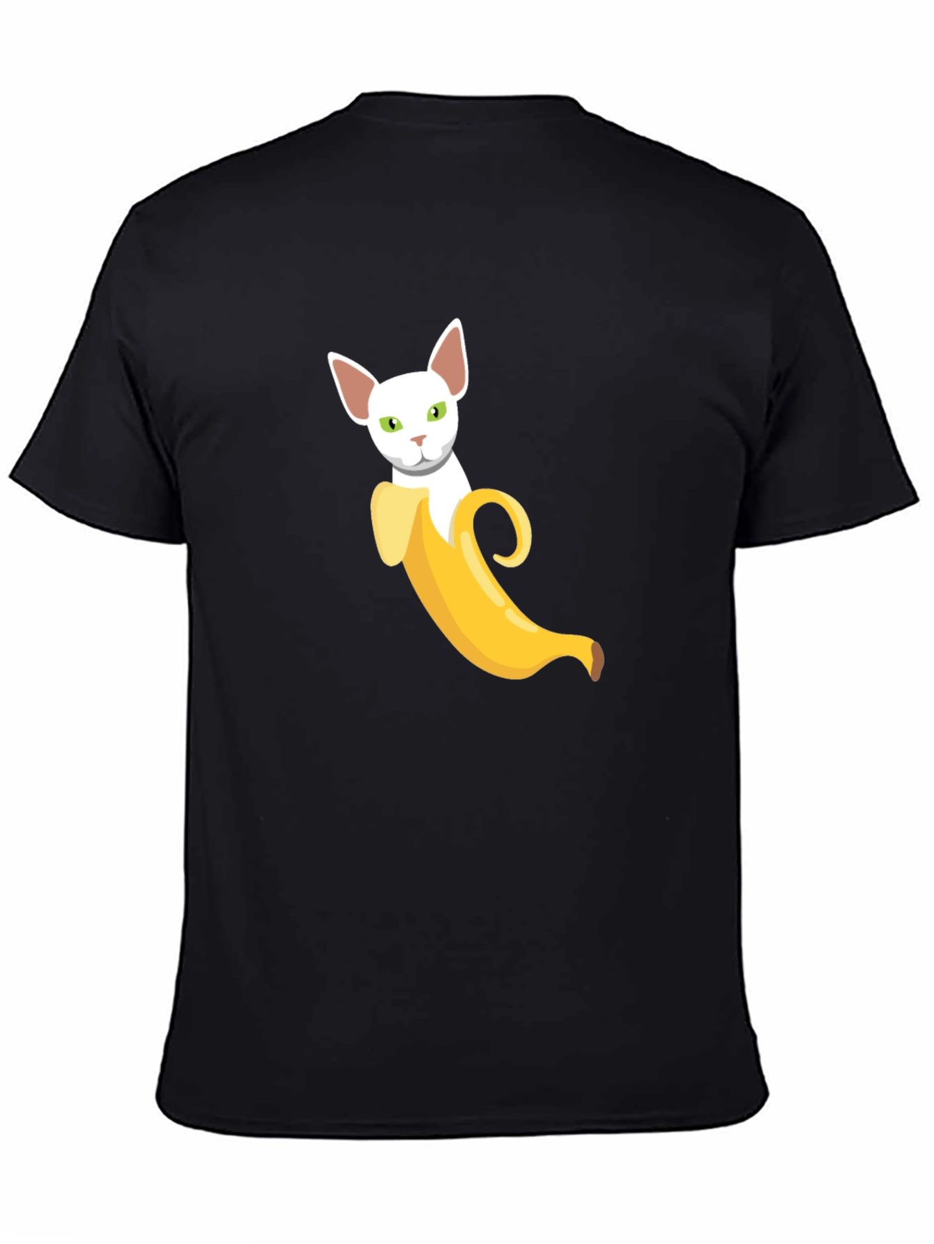 Black Banana Cat Graphic Tee - Quirky, Comfy view 4