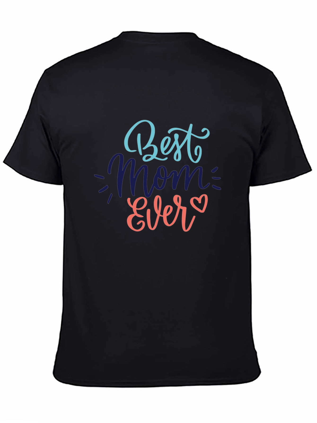 Black Best Mom Ever Graphic T-Shirt view 4