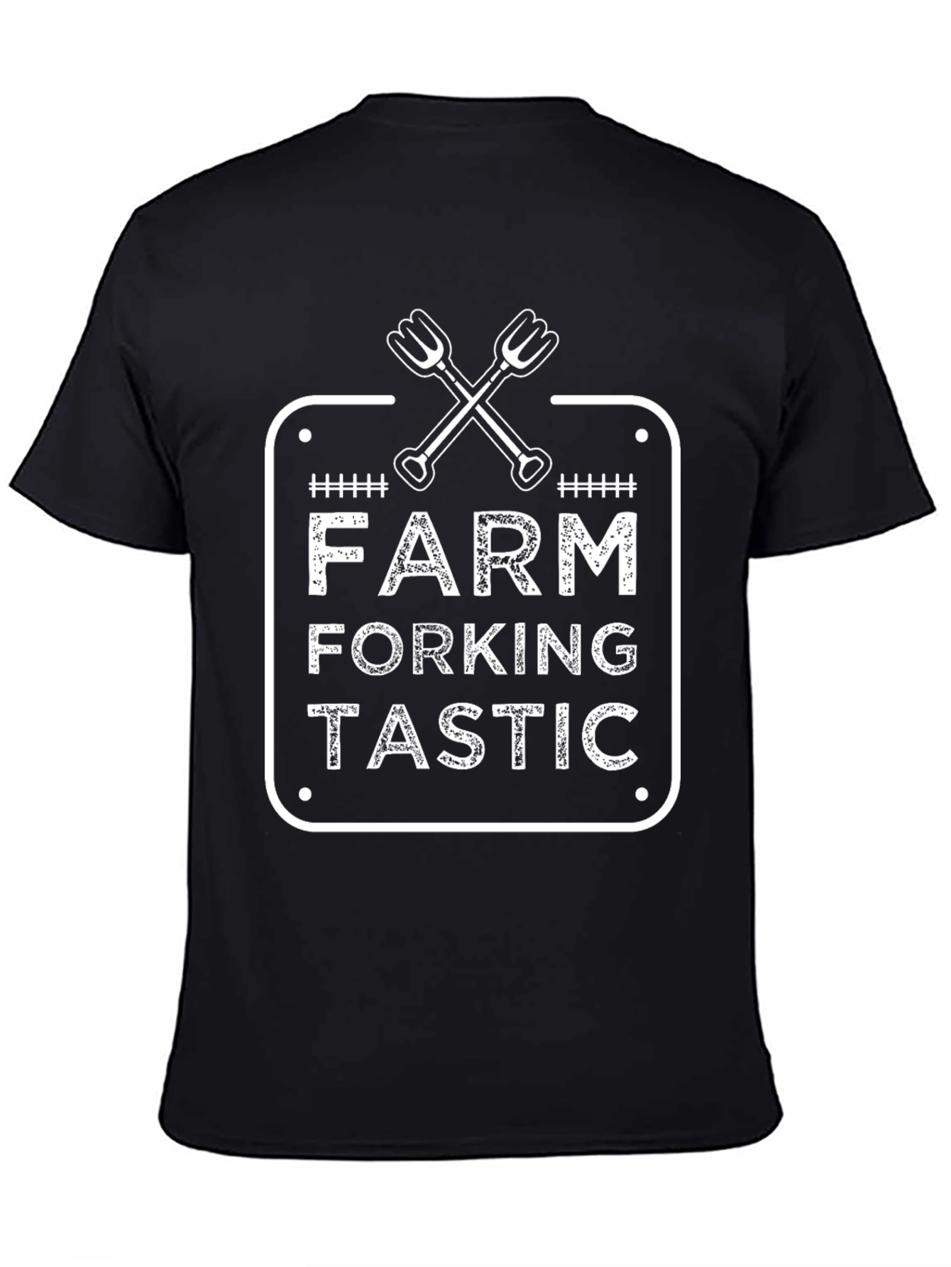 Black Farm Forking Tastic Graphic Tee - Black view 4