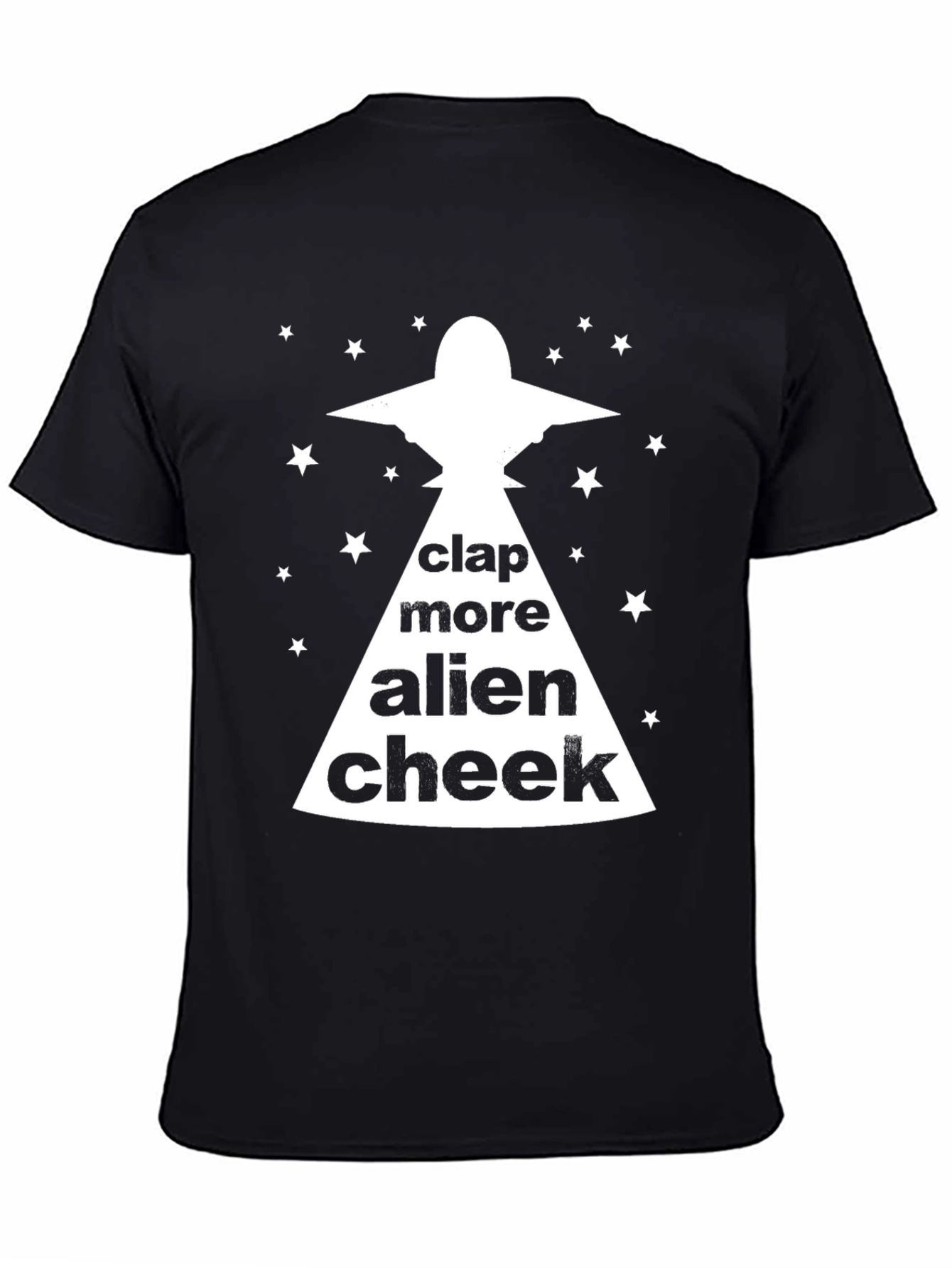 Black Clap More Alien Cheek Graphic Tee view 4