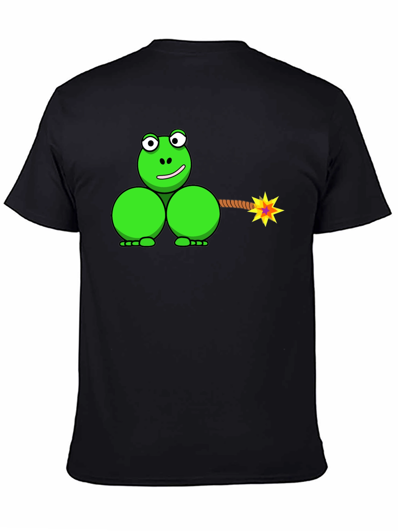Black Funny Frog Bomb T-Shirt - Explosive Humor! view 4
