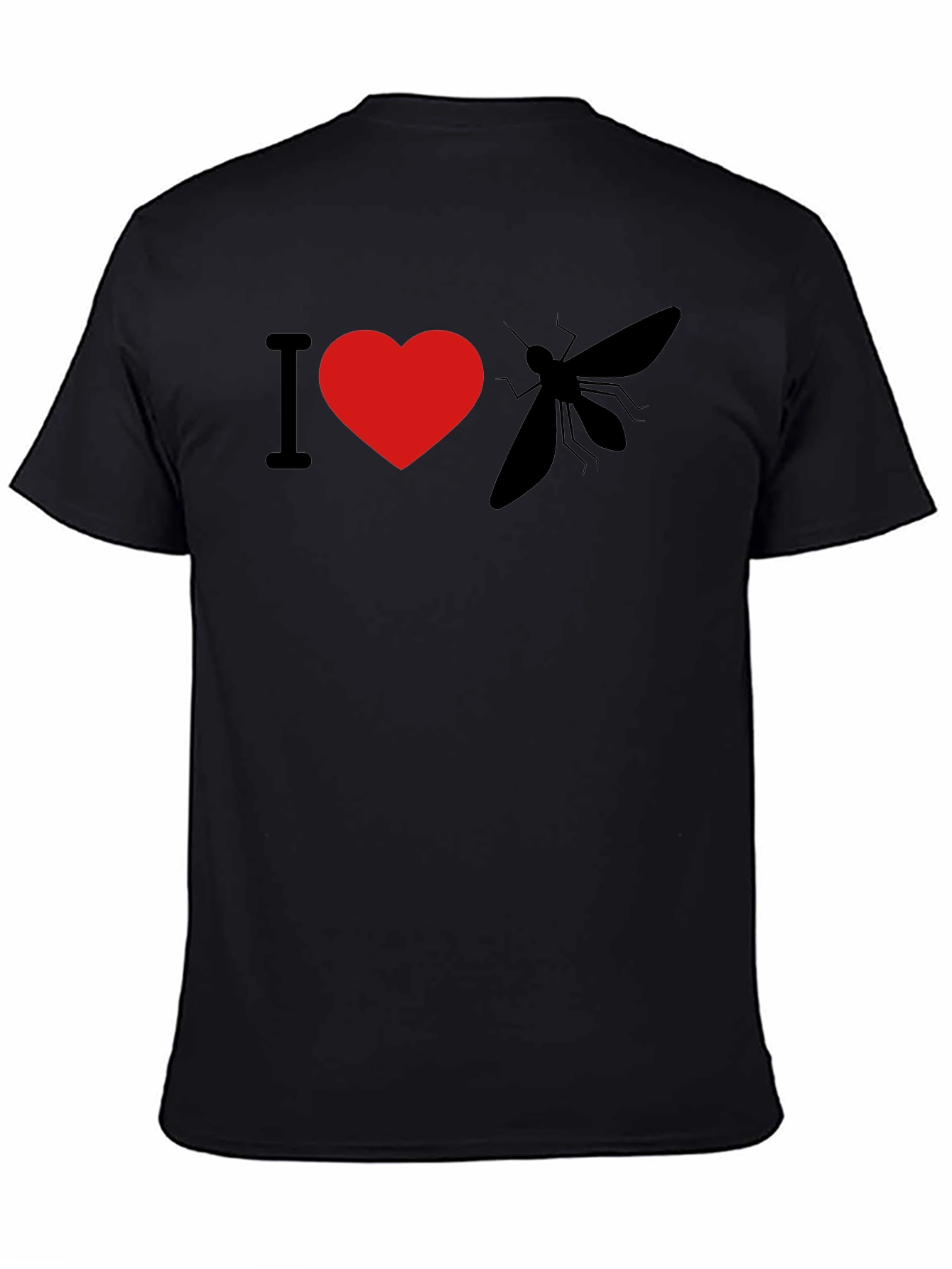 Black I Heart Mosquito T-Shirt - Novelty Graphic Tee view 4