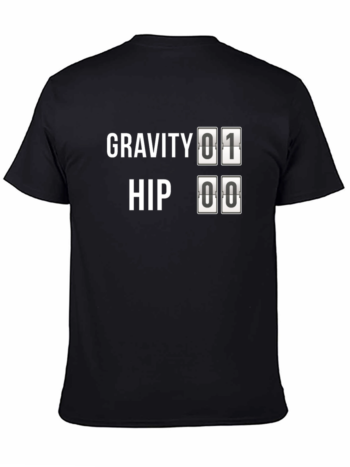 Black Gravity Hip T-Shirt - Men's Black Novelty Tee view 4