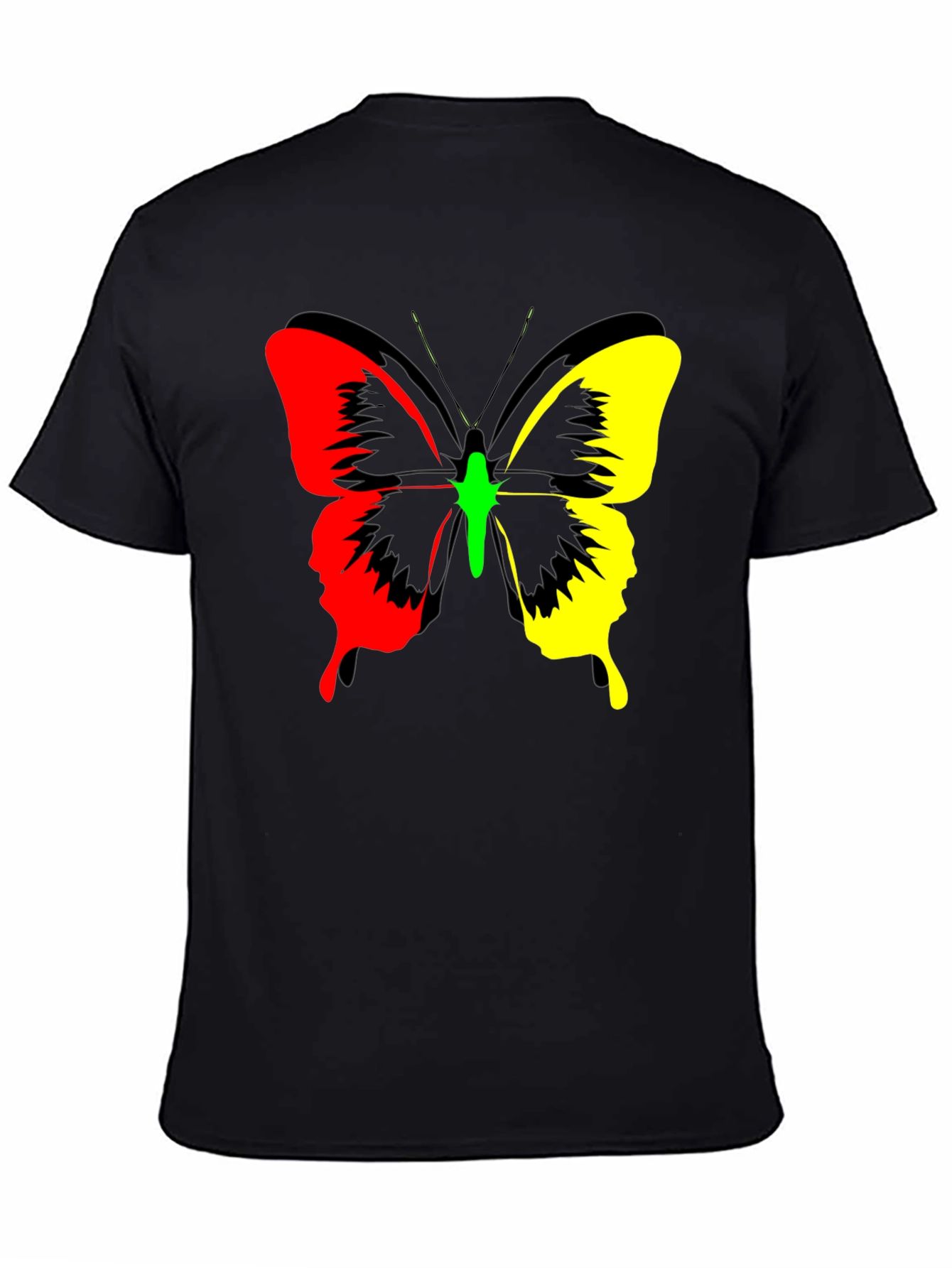 Black Butterfly Graphic Print Tee - Bold Fashion view 4