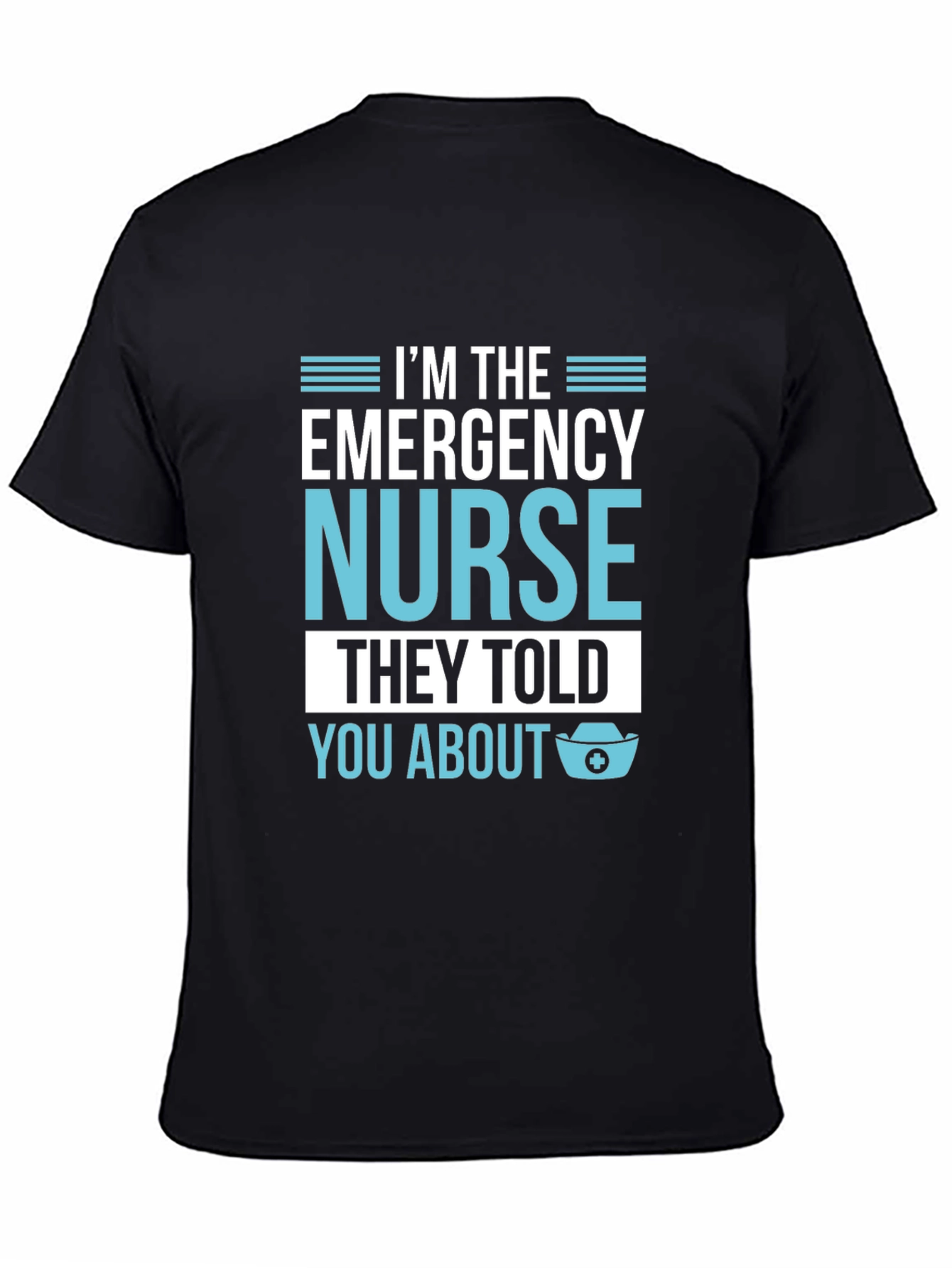 Black Emergency Nurse T-Shirt - Funny Nurse Gift view 4