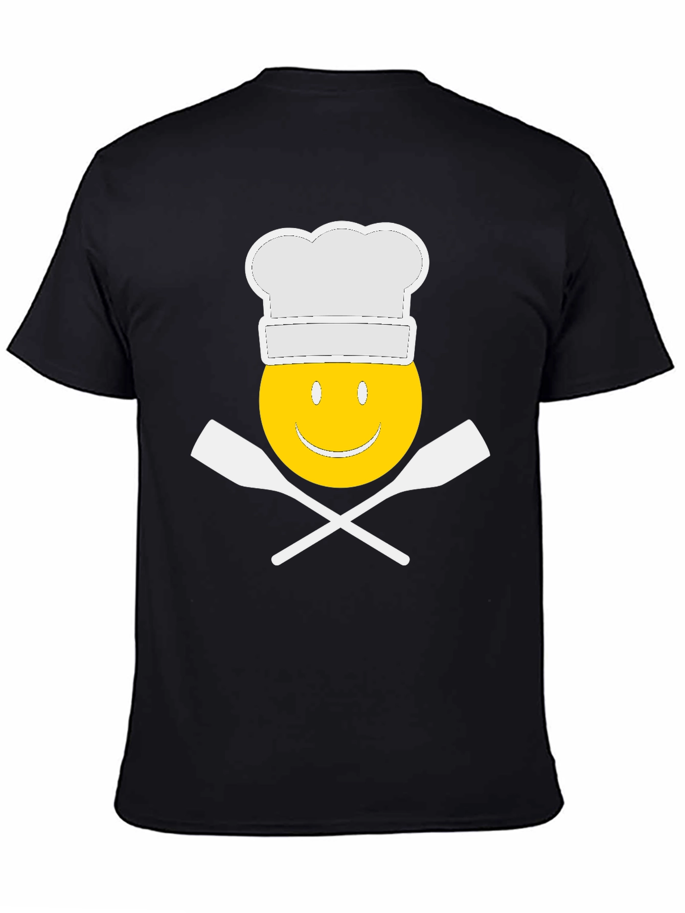 Black Chef Emoji Graphic T-Shirt, Funny Cooking Tee view 4