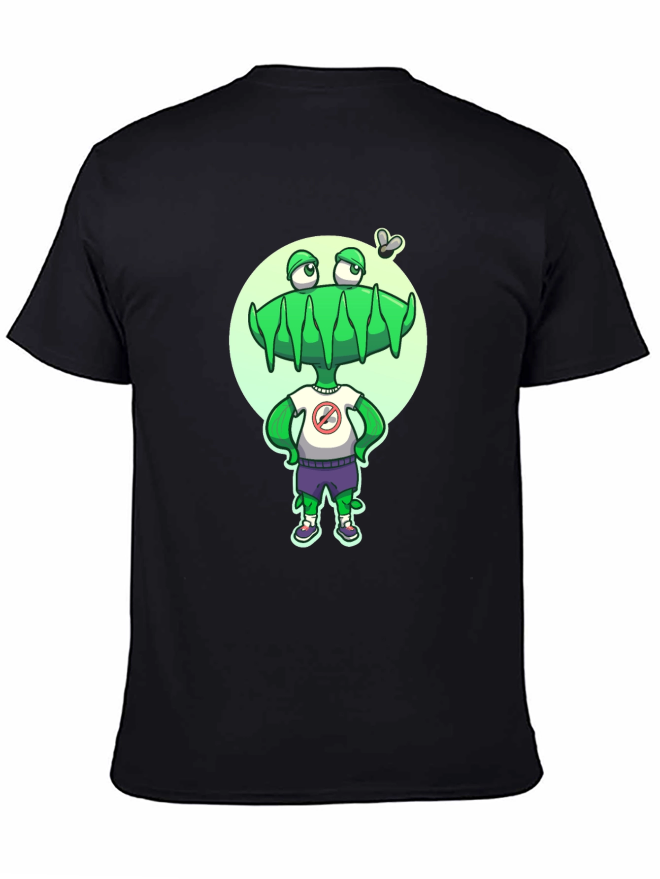 Black Alien Graphic Tee - Funny Cartoon Insect Lover T-Shirt view 4