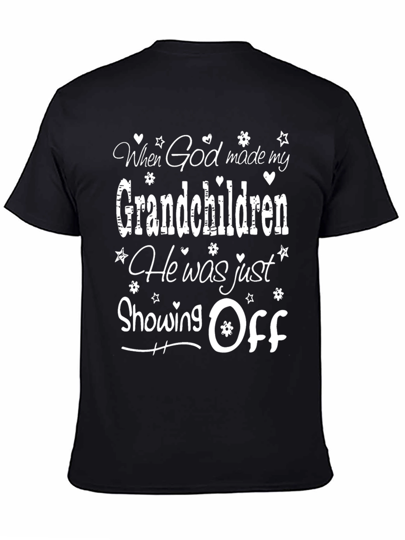 Black Grandchildren Showing Off Graphic T-Shirt view 4