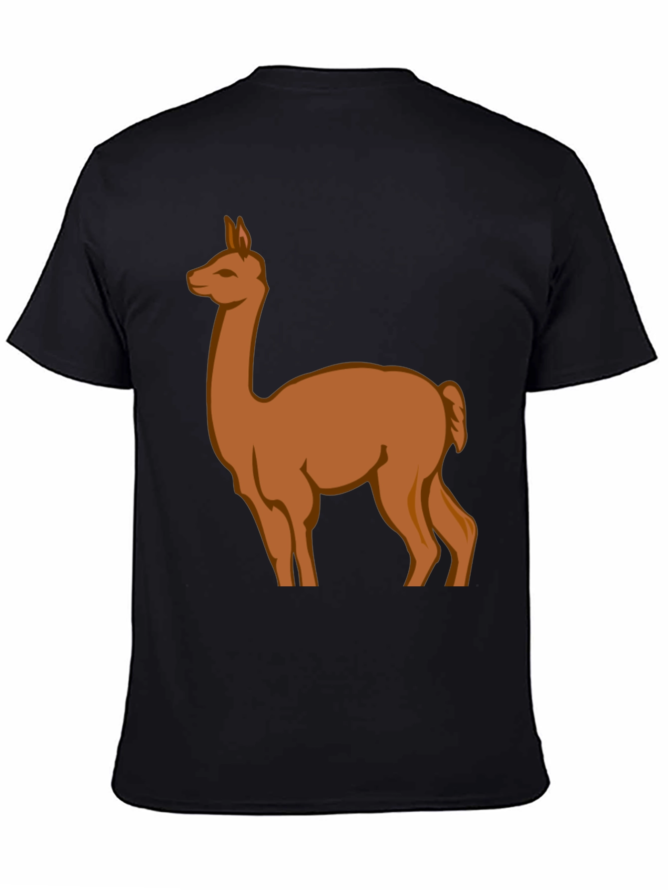 Black Llama Graphic Tee - Black Cotton Blend view 4