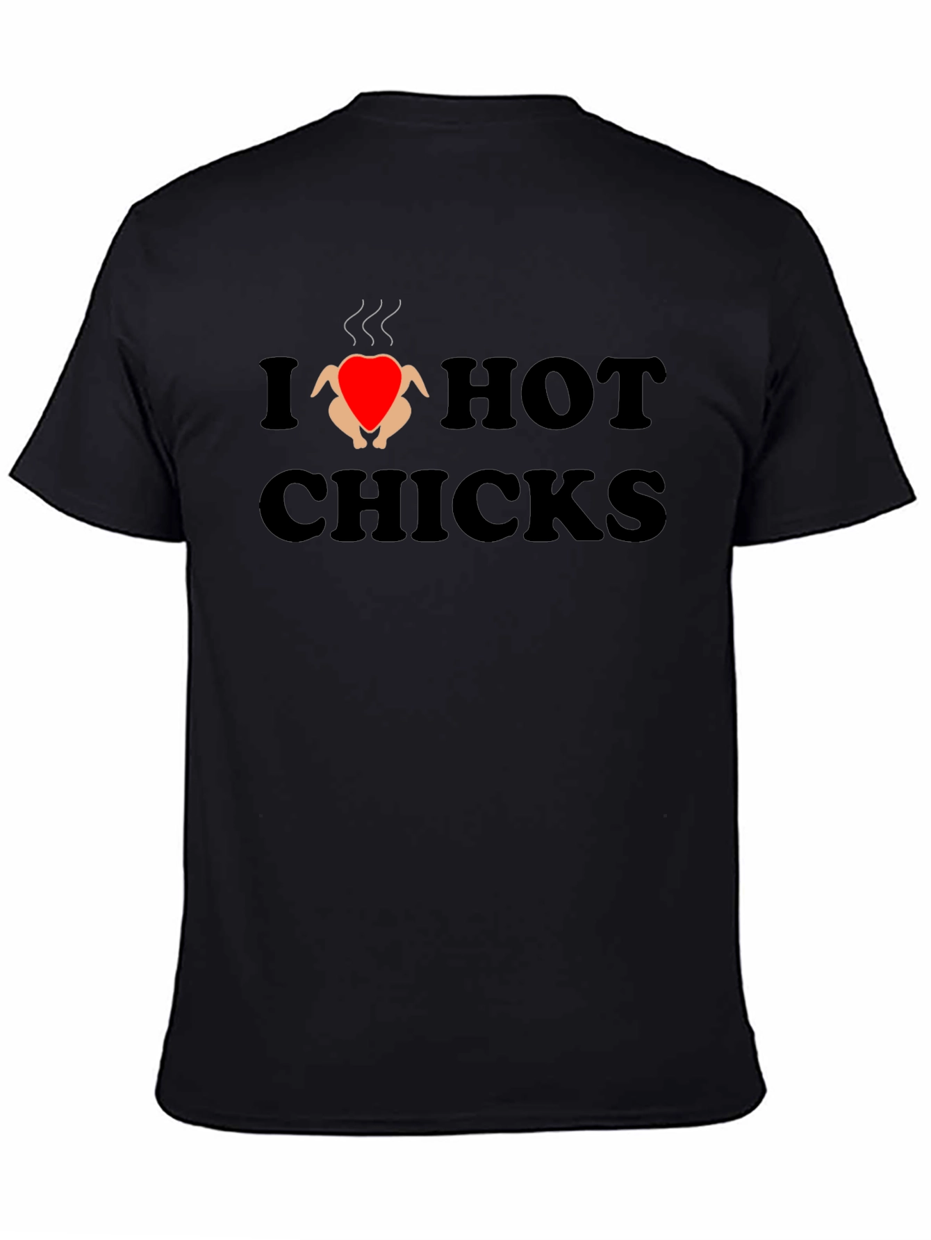 Black I Love Hot Chicks Graphic Tee view 4