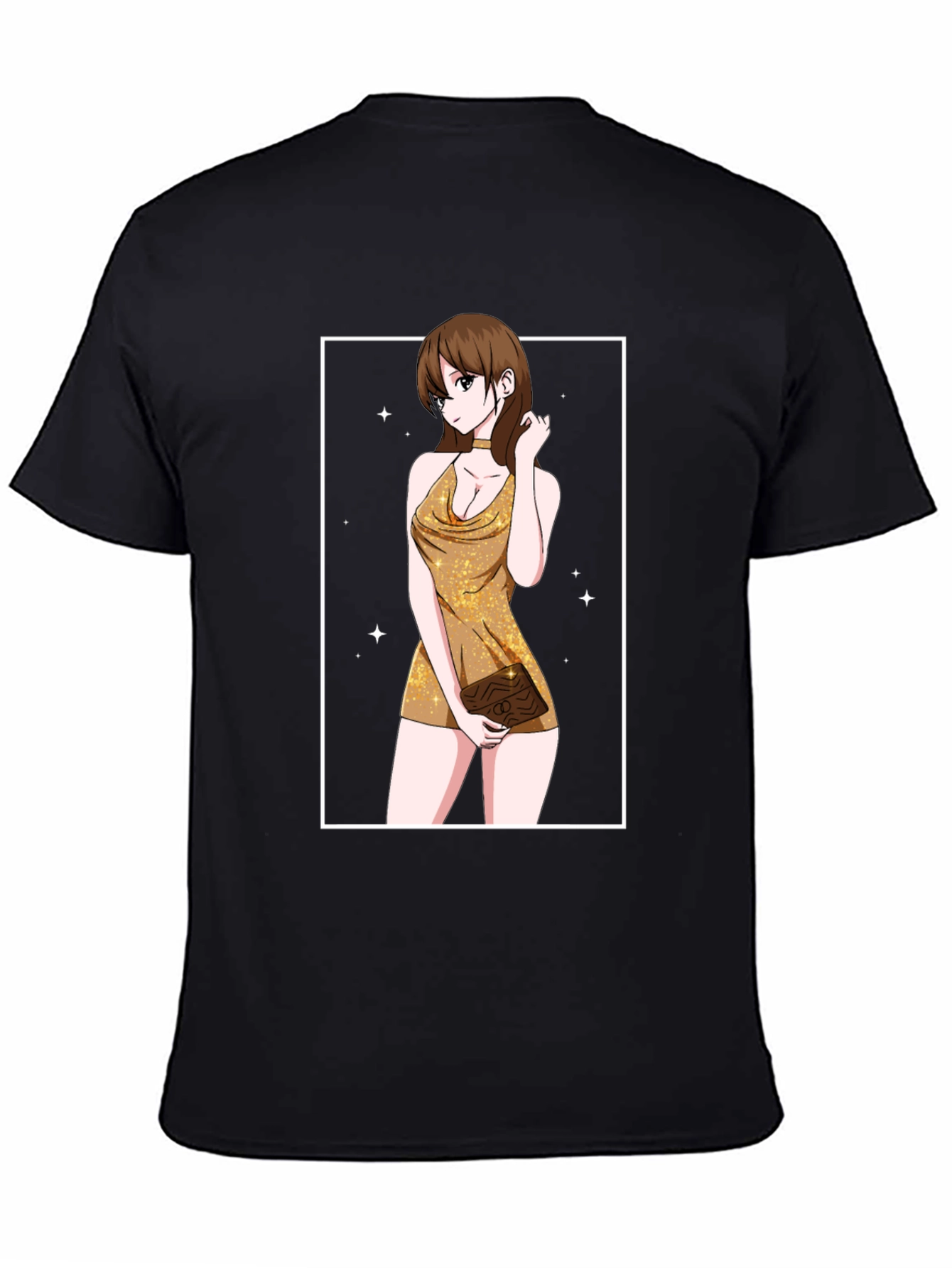 Black Anime Girl T-Shirt - Trendy Graphic Tee view 4