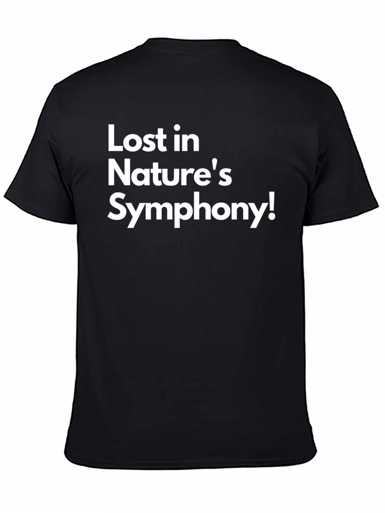 Black Lost in Nature's Symphony Black T-Shirt view 4