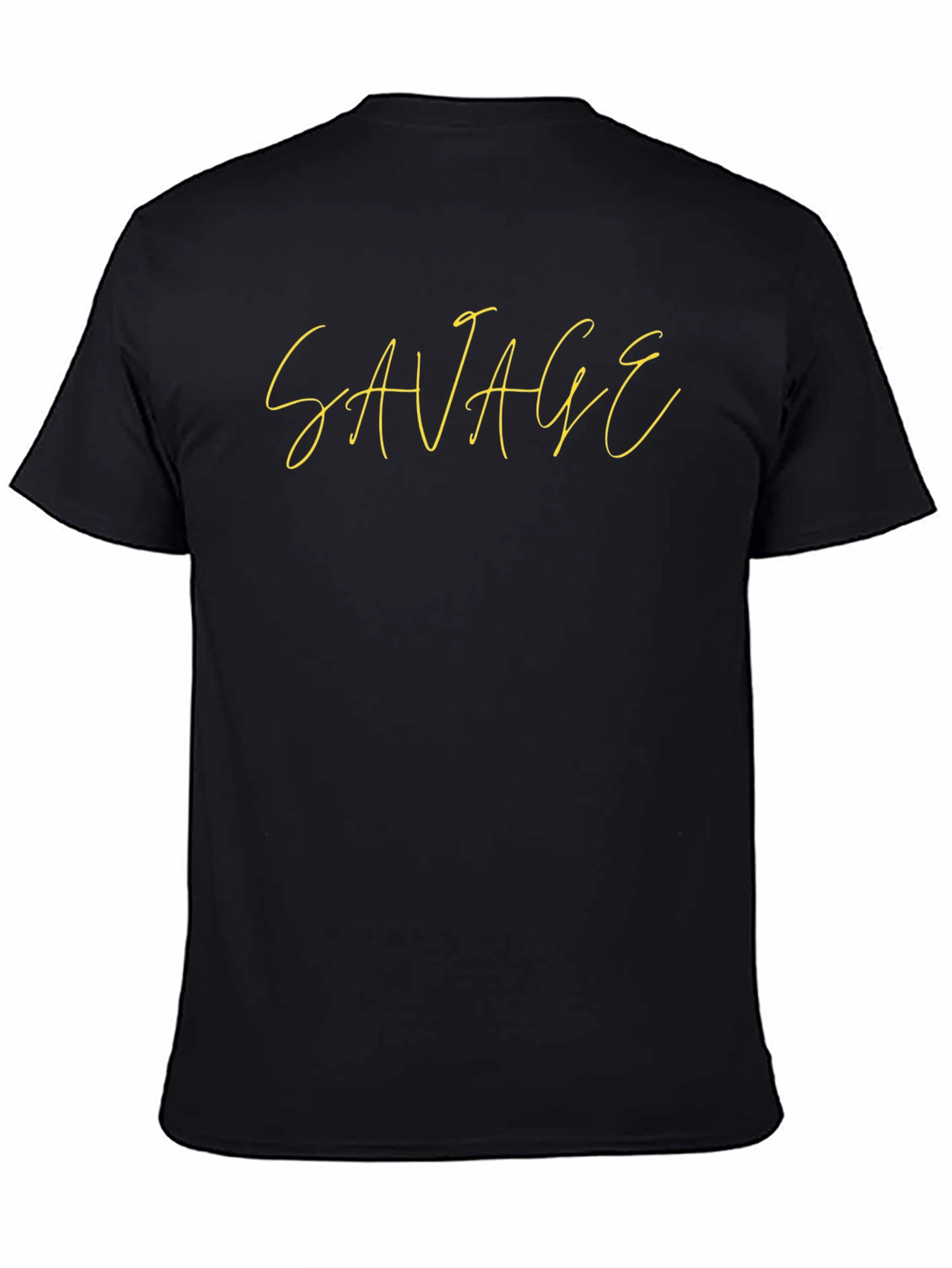 Black Savage Graphic T-Shirt - Men's Black Crew Neck Tee view 4