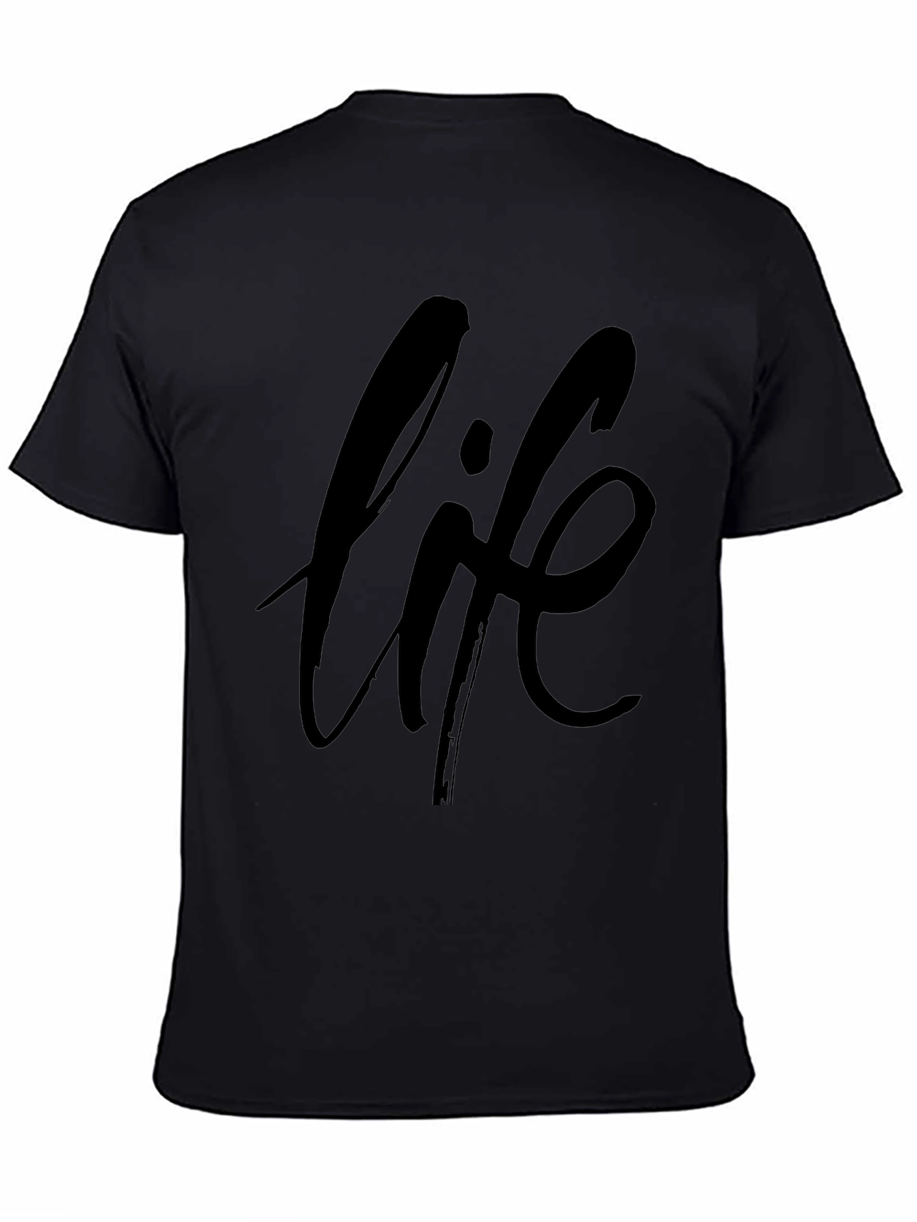 Black Life Graphic Black T-Shirt view 4
