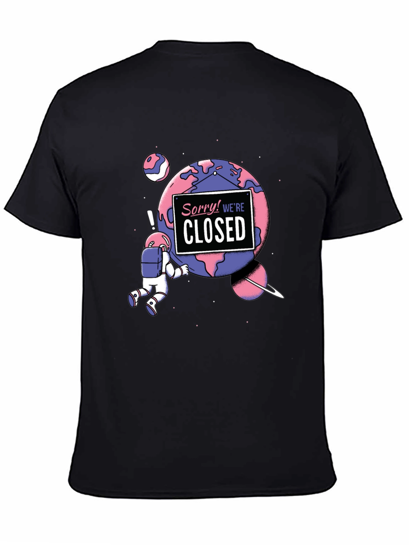Black Sorry, We're Closed T-Shirt view 4