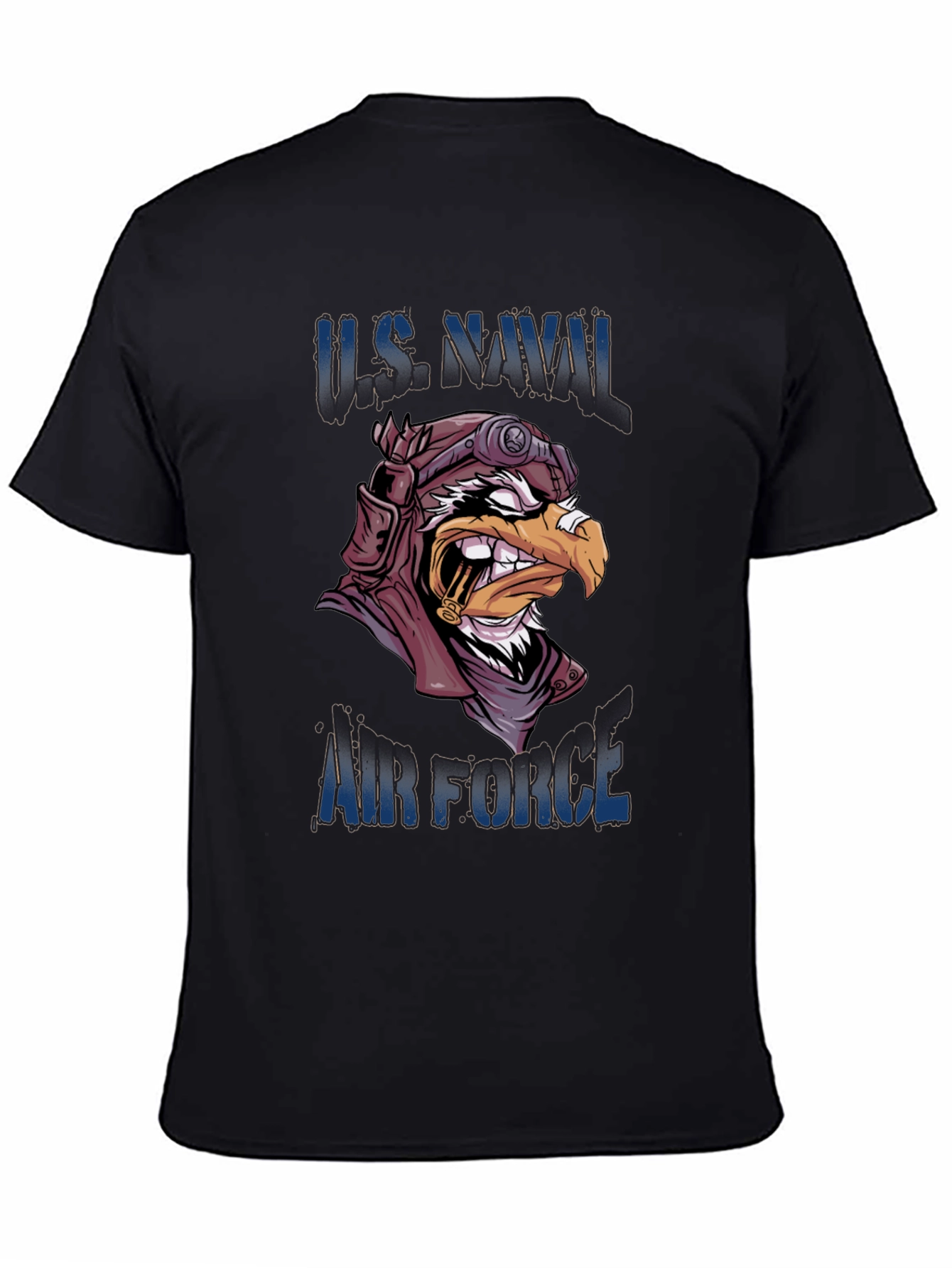 Black U.S. Naval Air Force Eagle T-Shirt view 4