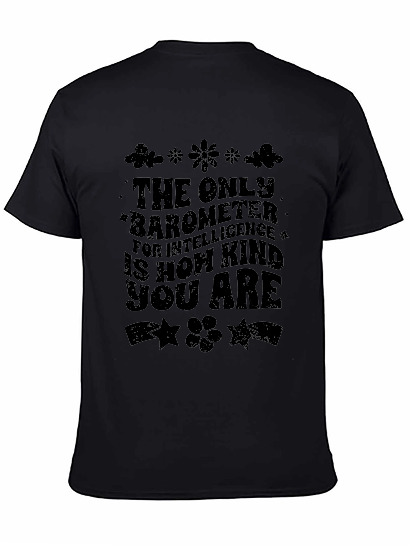 Black Kindness Barometer Black Graphic Tee view 4