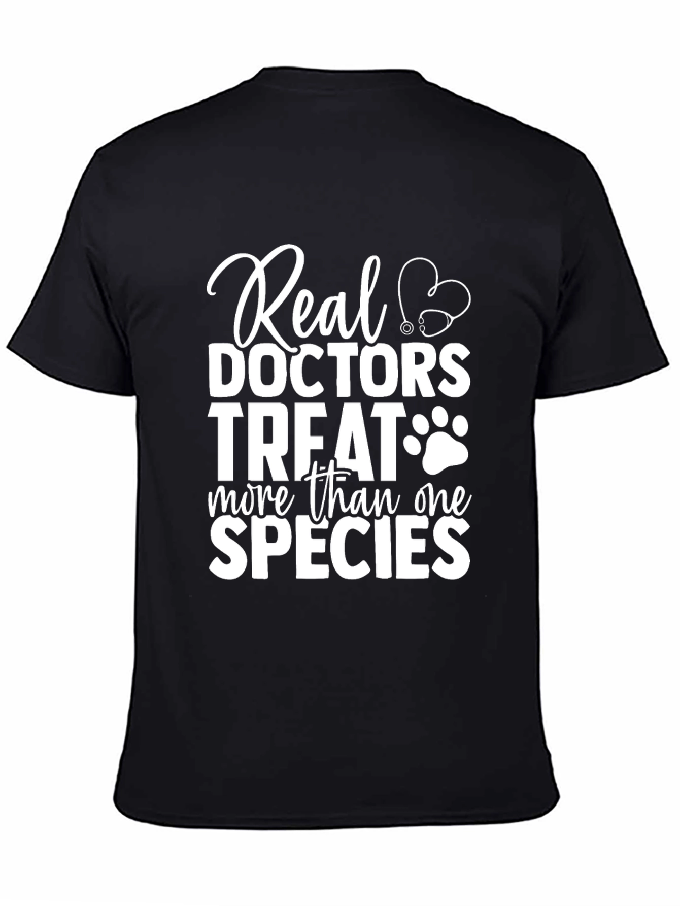 Black Real Doctors Treat More Than One Species T-Shirt view 4