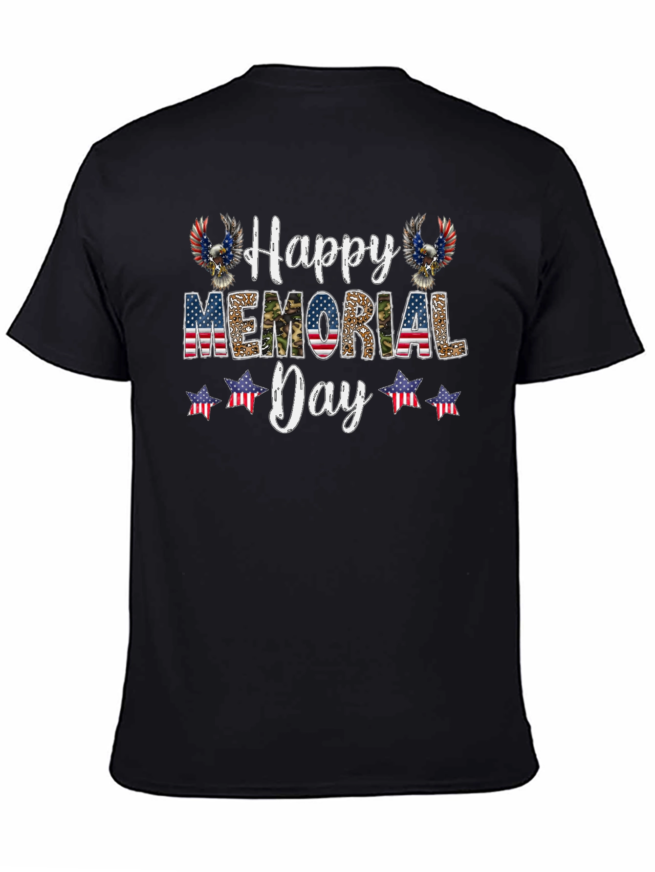Black Happy Memorial Day Graphic Tee view 4