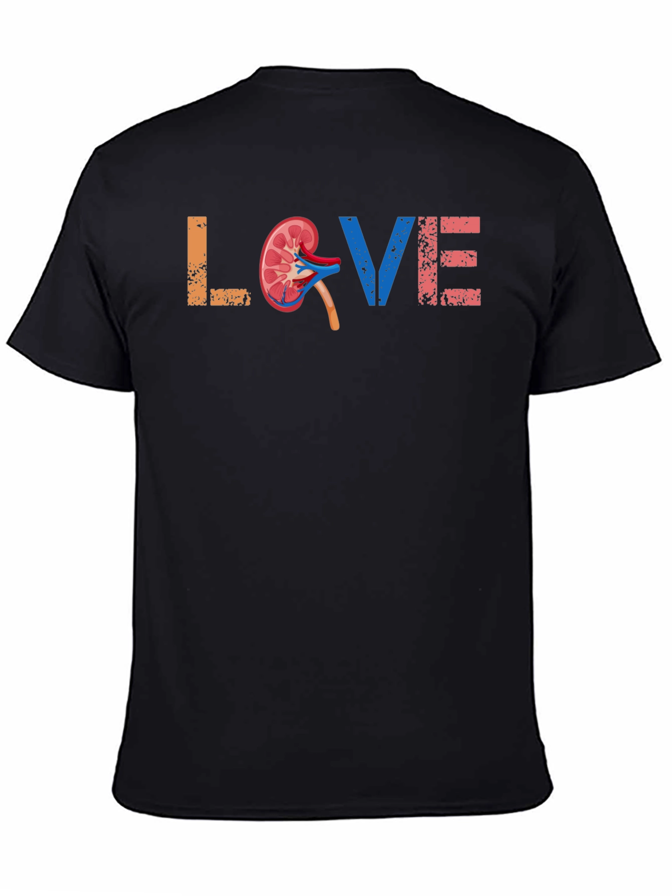 Black Love Kidney T-Shirt - Organ Donor Awareness Tee view 4