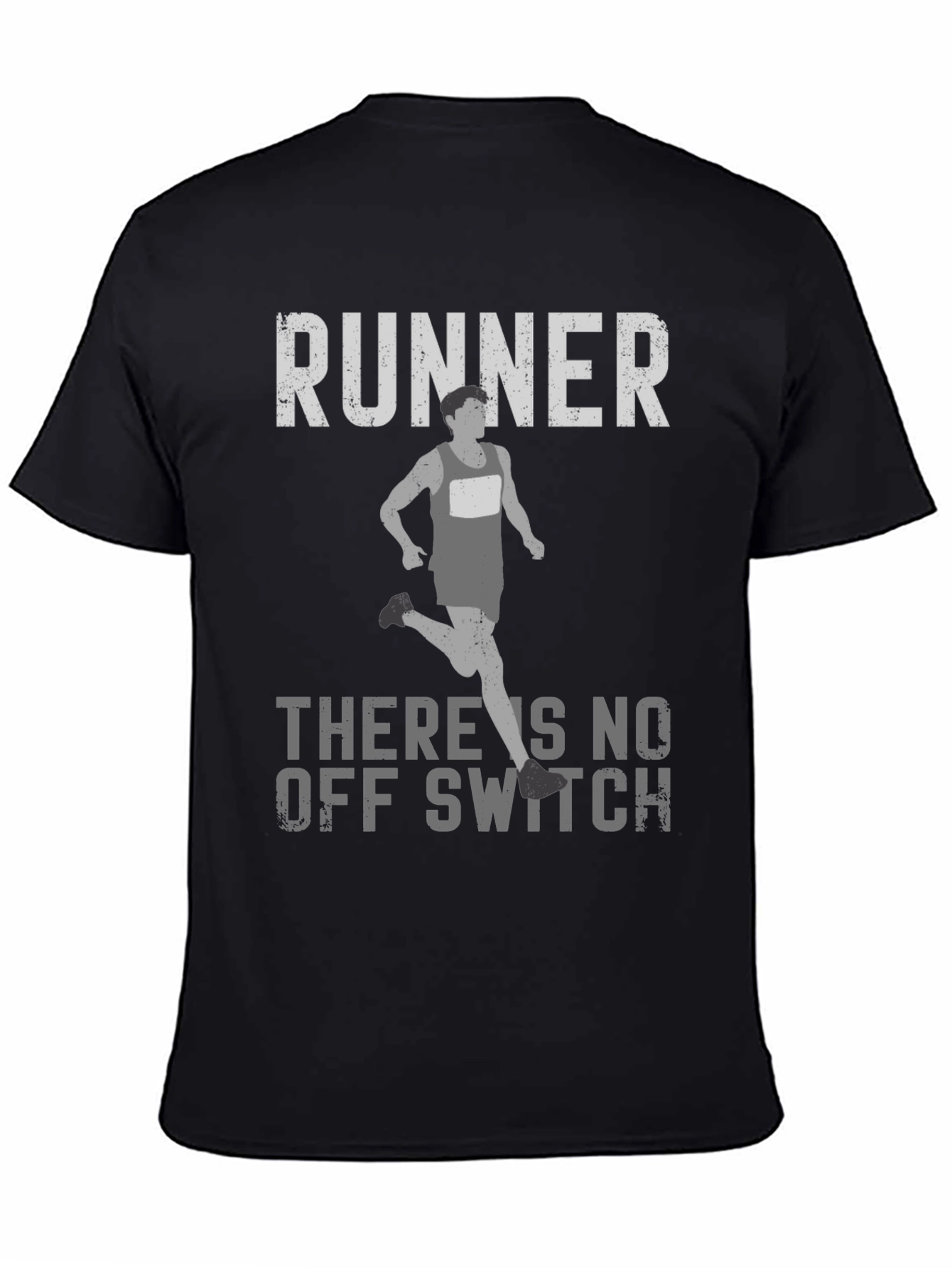 Black Runner 'No Off Switch' Graphic T-Shirt view 4