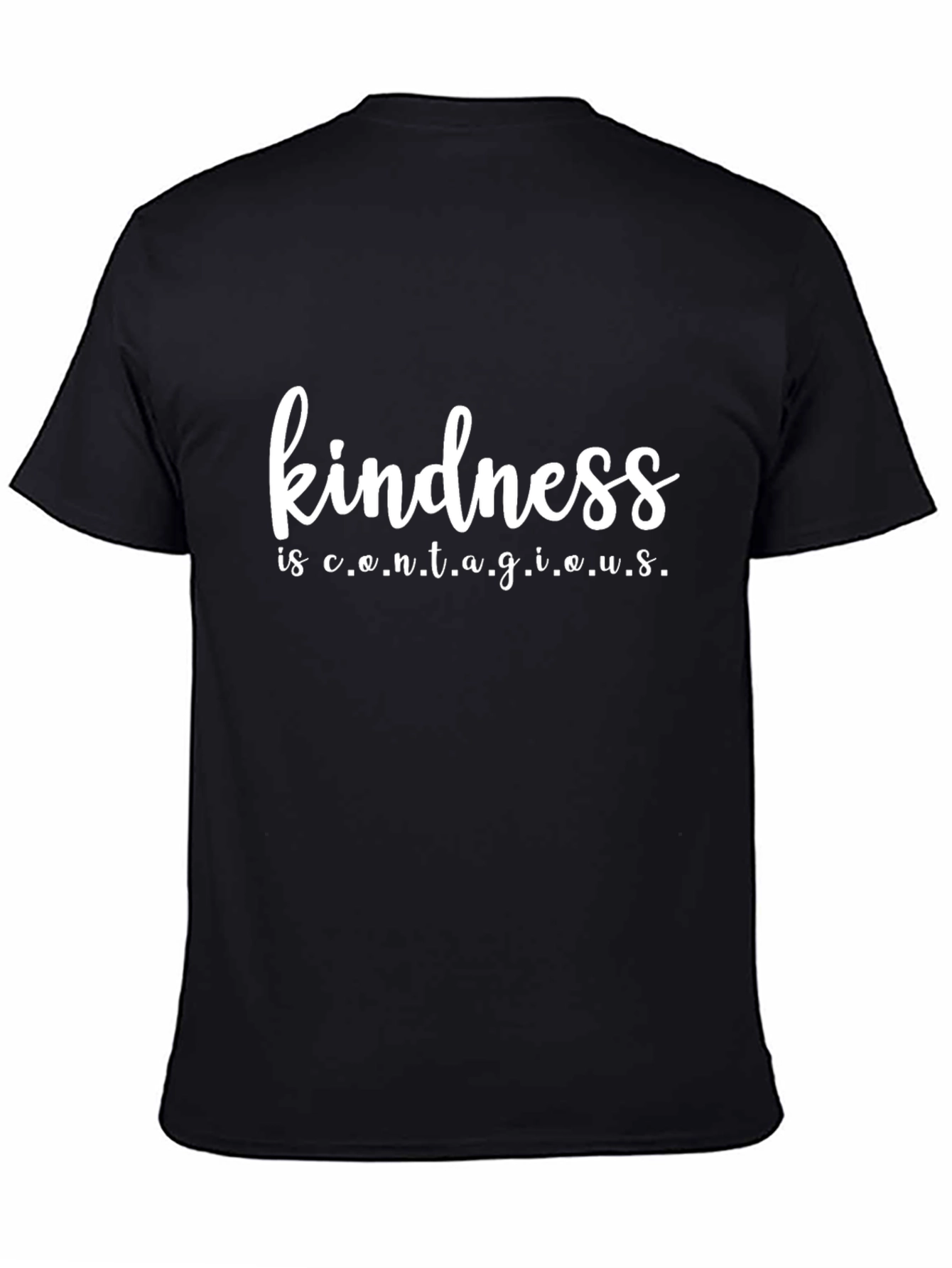Black Kindness is Contagious Graphic Tee - Black view 4