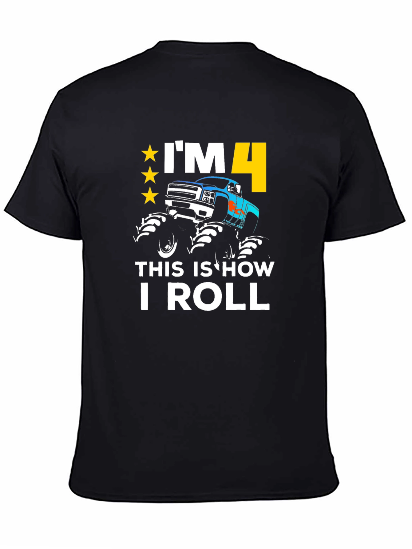 Black I'm 4 This is How I Roll T-Shirt view 4