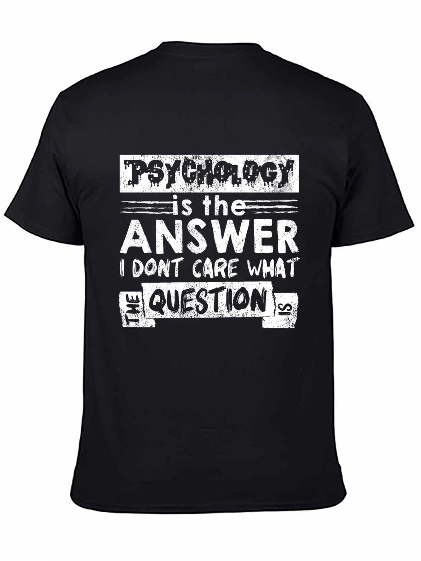 Black Psychology is the Answer T-Shirt Funny Gift Idea view 4