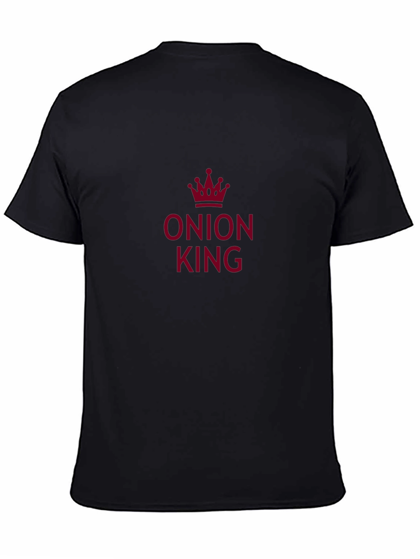 Black Onion King Graphic Tee - Novelty Humor Shirt view 4