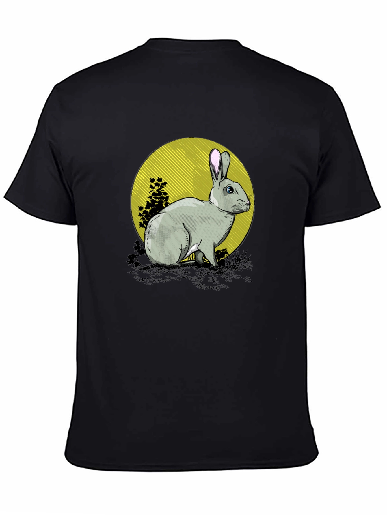 Black Rabbit Graphic Black T-Shirt view 4