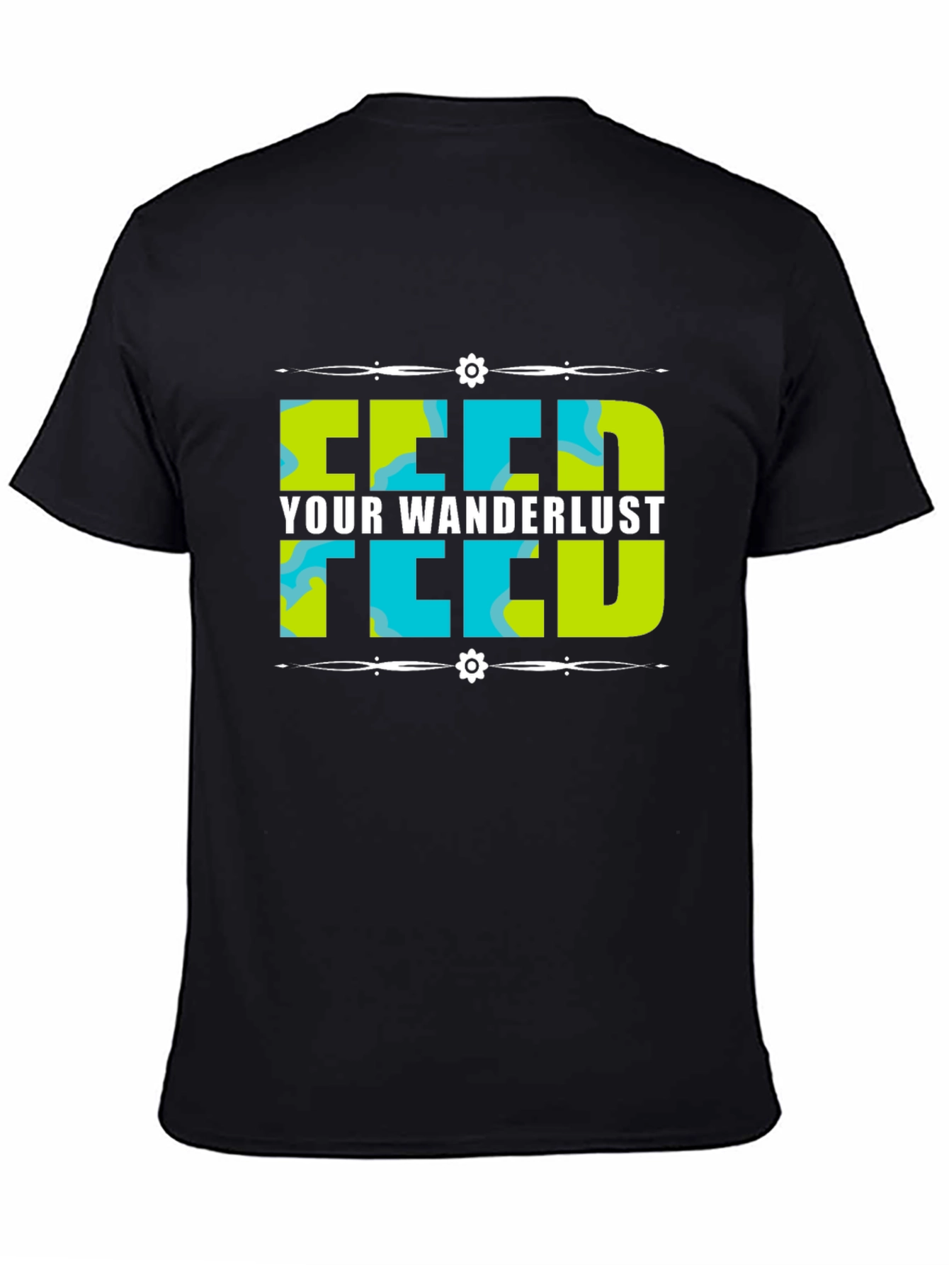 Black Feed Your Wanderlust Graphic Tee view 4