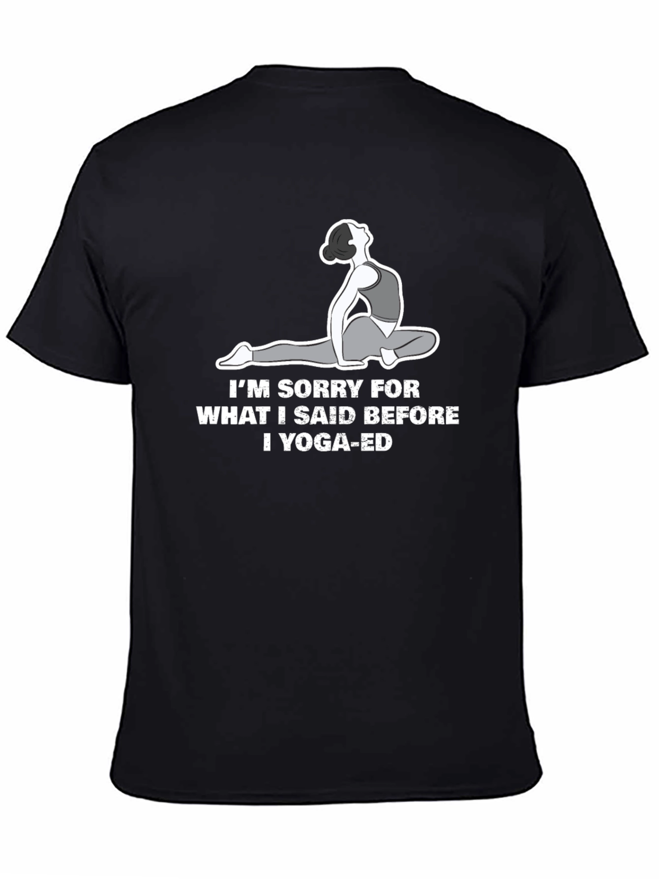 Black Yoga Excuse T-Shirt view 4