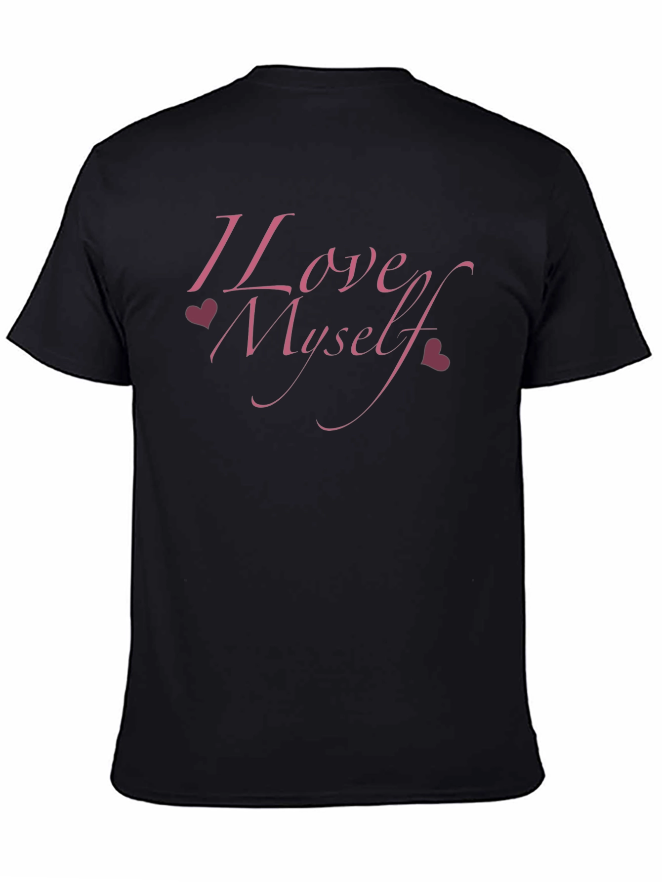 Black I Love Myself Black Crew Neck T-Shirt view 4