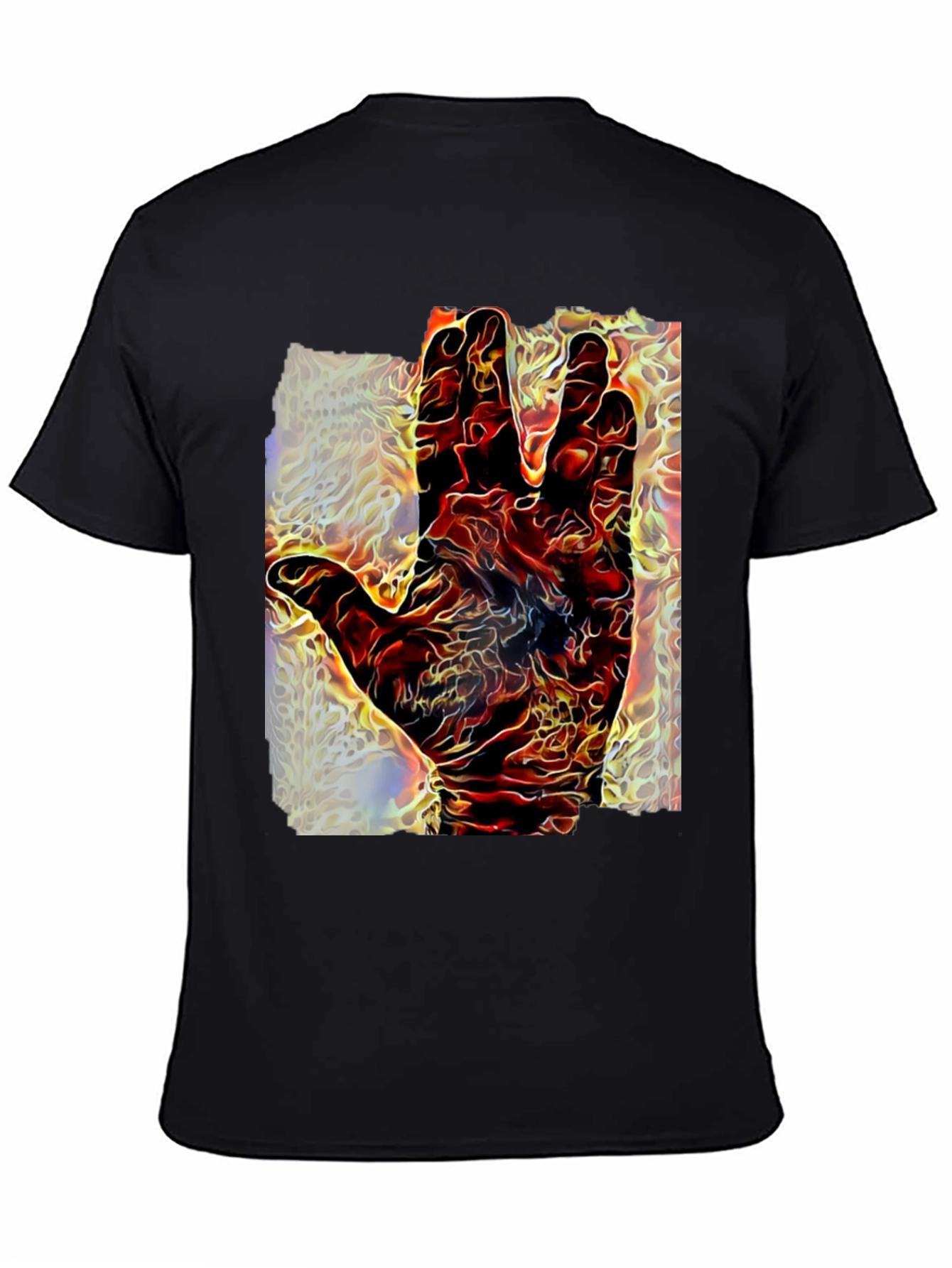 Black Live Long and Prosper Graphic Tee - Black Cotton Blend view 4