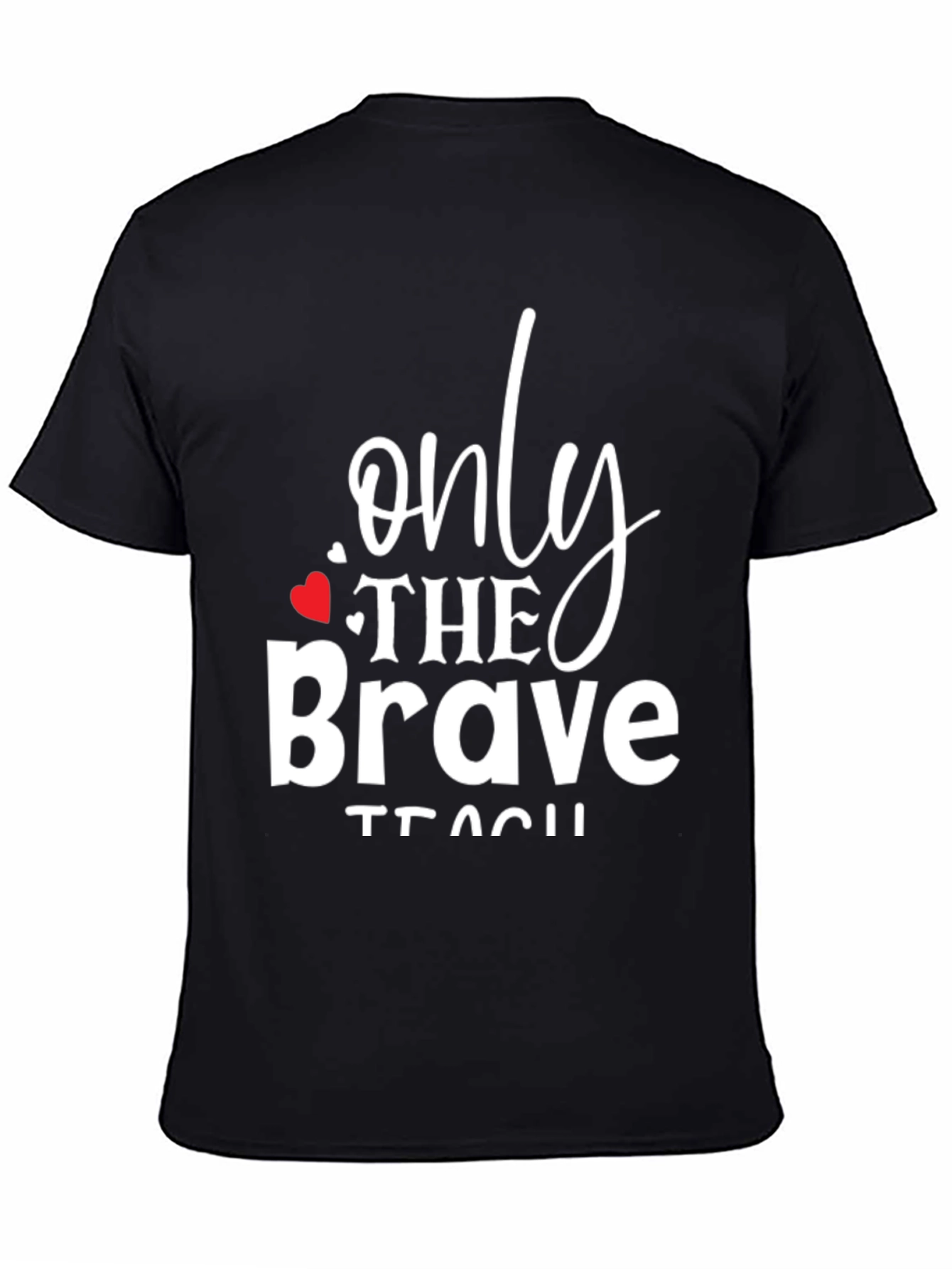 Black Only The Brave Teach Black Graphic Tee view 4