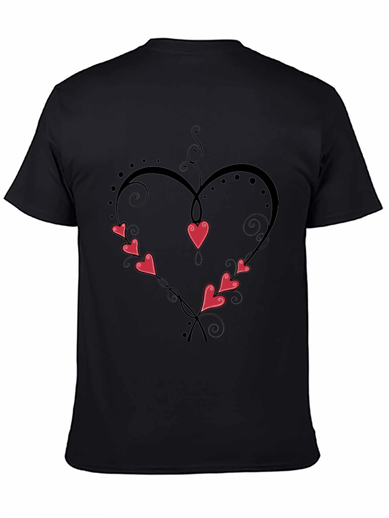 Black Heart Vines T-Shirt view 4
