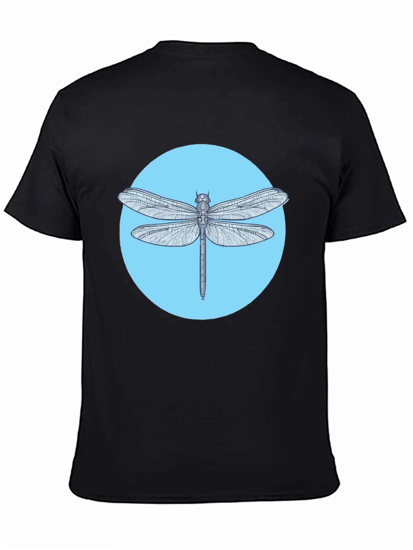 Black Dragonfly Graphic Tee - Black Cotton Blend view 4