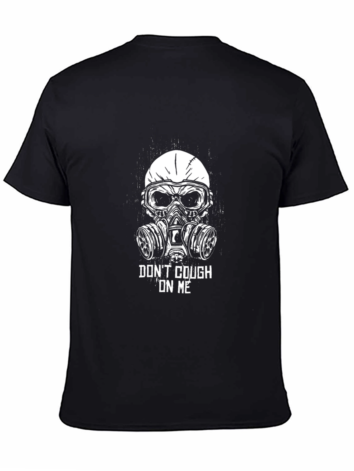 Black Don't Cough On Me Gas Mask T-Shirt view 4