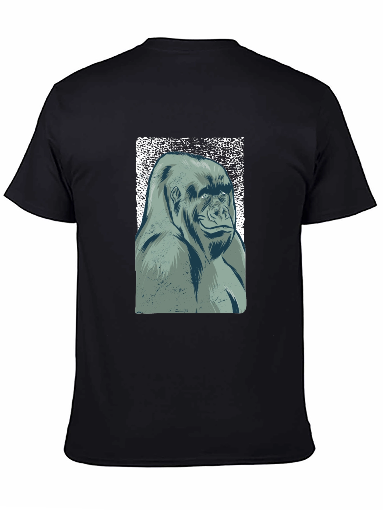 Black Cool Gorilla Graphic Black T-Shirt view 4