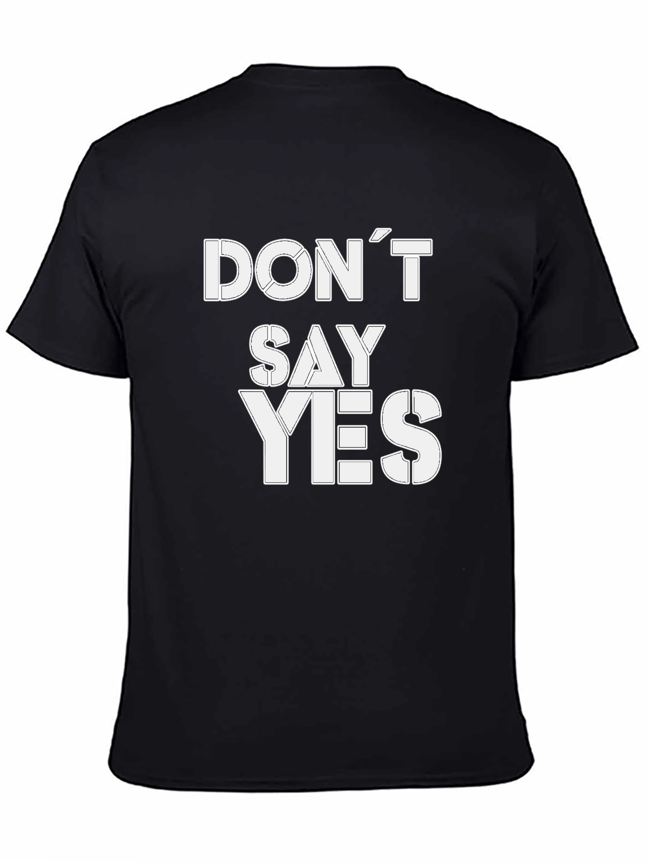 Black Don't Say Yes Graphic Tee - Bold Statement T-Shirt view 4