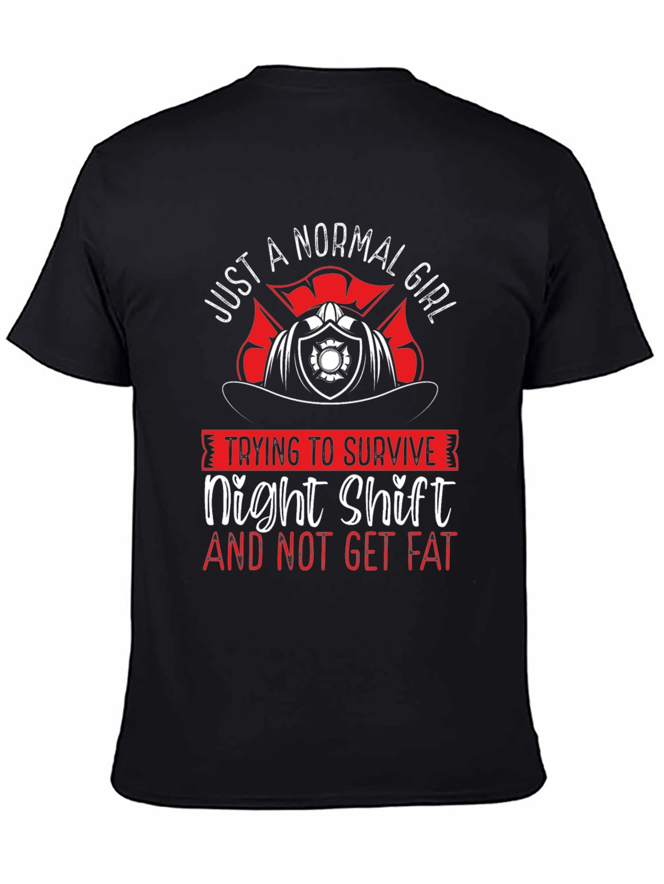 Black Night Shift Girl T-Shirt view 4