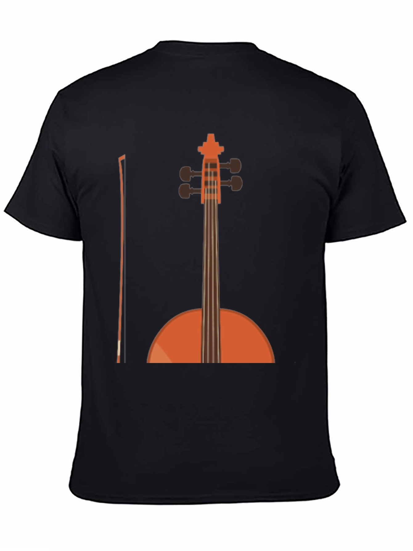 Black Cello Graphic T-Shirt - Black Musical Tee view 4